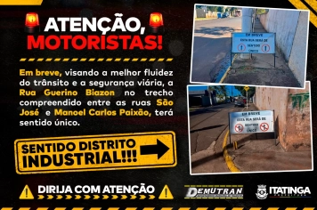 ATENÇÃO, MOTORISTAS - ALTERAÇÃO NO TRÂNSITO 