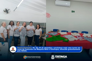 Encerramento do Curso de Costureiro de Máquina Reta e Overloque – SENAI