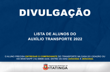 AUXÍLIO TRANSPORTE 2022