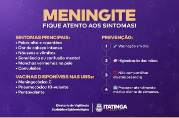 MENINGITE – FIQUE ATENTO AOS SINTOMAS!