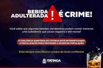 BEBIDA ADULTERADA É CRIME!