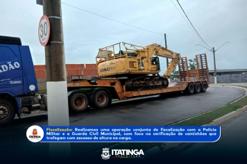 Operação conjunta reforça fiscalização de caminhões em Itatinga