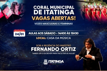 Vagas Abertas – Coral Municipal de Itatinga