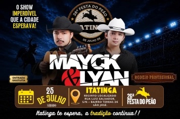 26ª Festa do Peão de Itatinga – Show com Mayck & Lyan