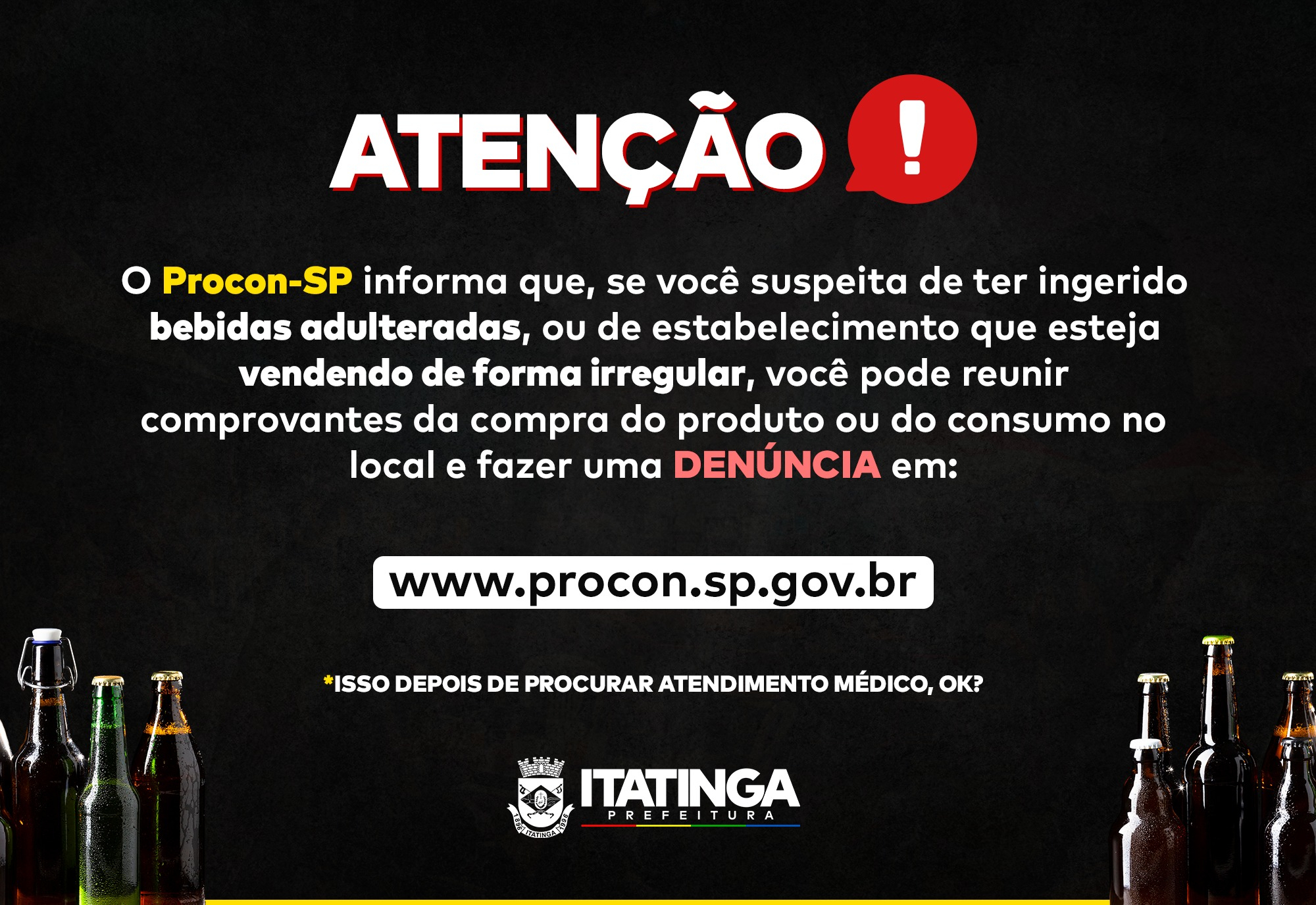 O Procon-SP alerta: bebidas adulteradas