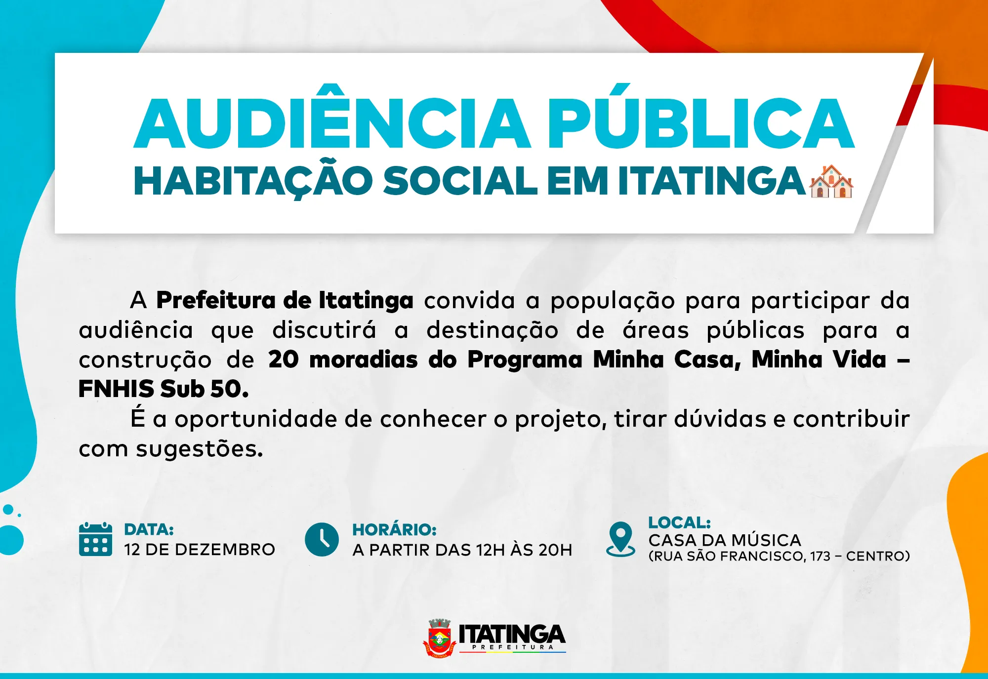 Audiência Pública sobre Habitação Social em Itatinga