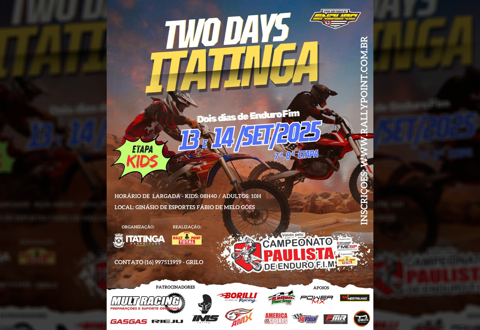 ENDURO - TWO DAYS DE ITATINGA 2025