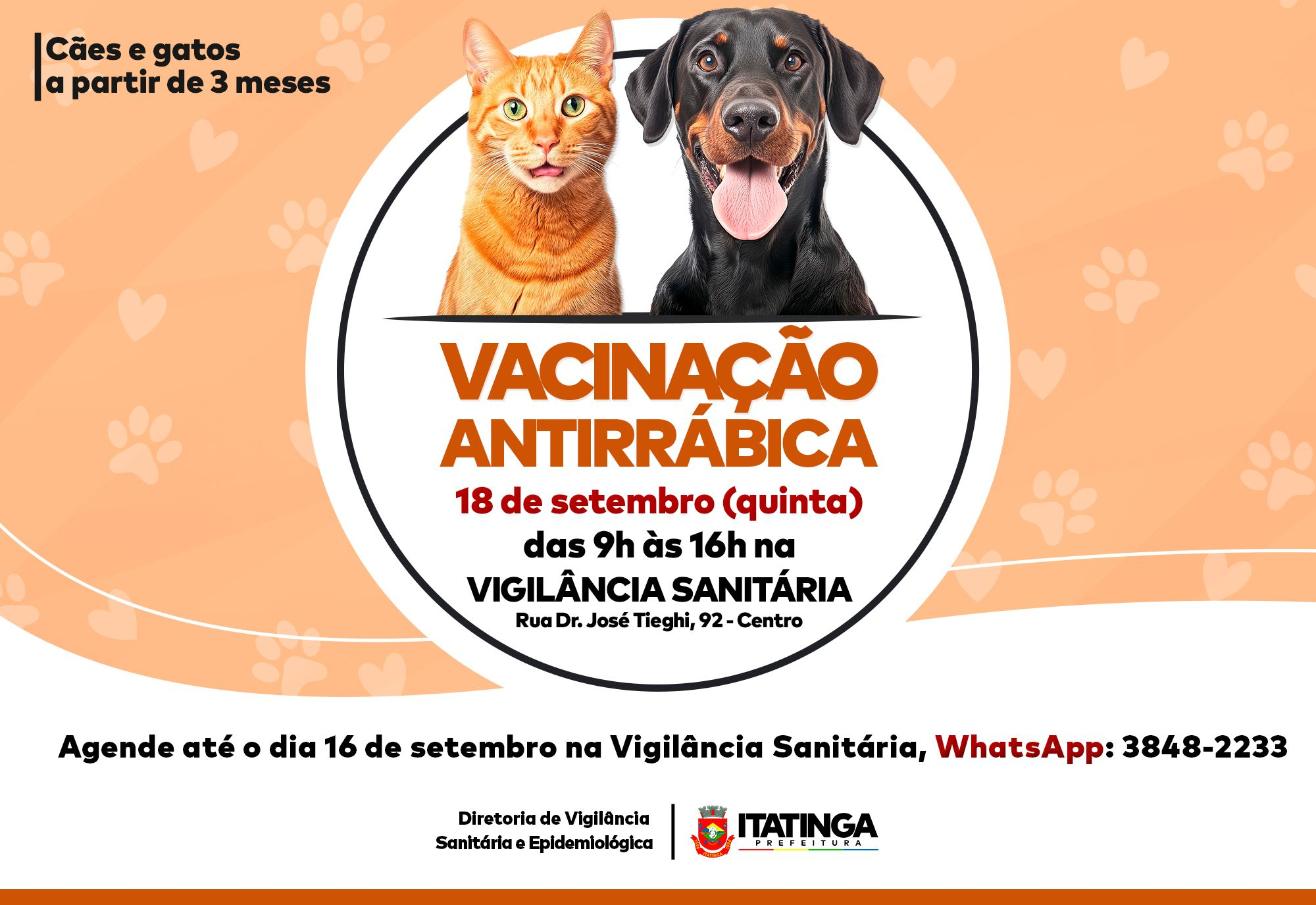 VACINAÇÃO CONTRA RAIVA - SETEMBRO