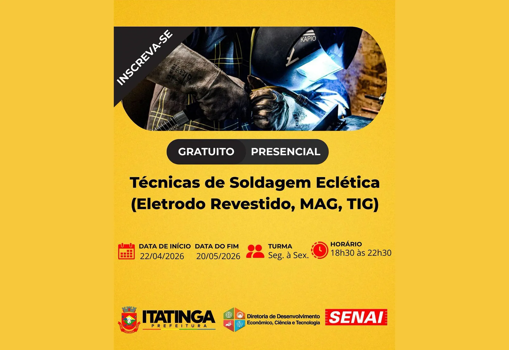 INSCRIÇÕES ABERTAS!